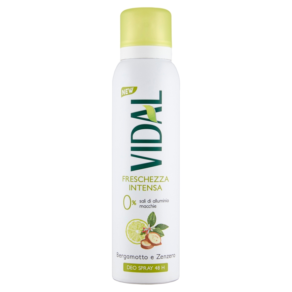 Vidal Freschezza Intensa Bergamotto e Zenzero Deo Spray 48H 150 ml